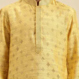 Sanwara Kids Yellow Embroidered Kurta image 4