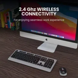 Portronics Key5 Combo Multimedia Wireless Keyboard & Mouse Combo (Grey) image 4