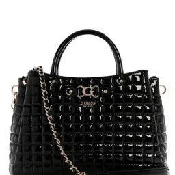 Guess Black NADIRA Quilted Girlfriend Satchel-image-99