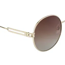 Opium Brown Polarised and UV Protected Lens Round Sunglasses for women image 4