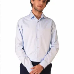 Selected Homme Light Blue Cotton Slim Fit Shirt-picture-5