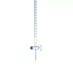 Supertek 100 ml Class A Burette with Straight Bore PTFE Key and NABL Certificate, 72.102.0100 image 1