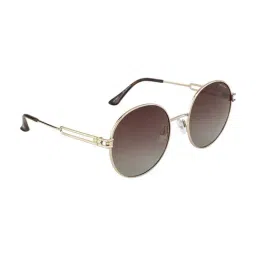 Opium Brown Polarised and UV Protected Lens Round Sunglasses for women image 2