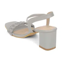 Iconics Women's Grey Ankle Strap Sandals image 5