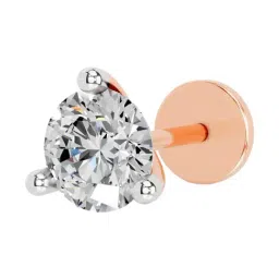 Sparkles Lab Grown Diamond 14k (585) Rose Gold Nosepin for Women-picture-21