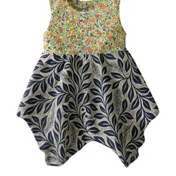 Girls frock / Dress - home wear/comfortable - Floral blue-image-11