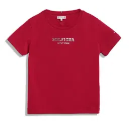 Tommy Hilfiger Kids Red Logo Regular Fit T-Shirt-picture-39