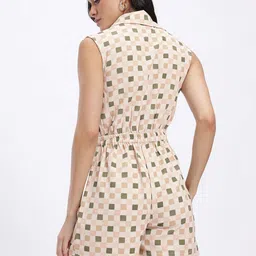 glitchez Checked Shirt Style Playsuit image 3
