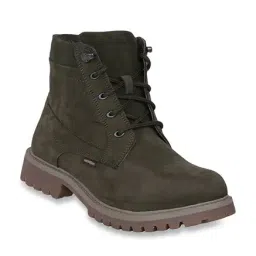 Woodland Men's Olive Derby Boots-picture-11