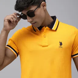 U.S. Polo Assn. Pure Cotton Slim Fit Polo Collar Casual T-shirt-picture-27