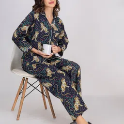 Moomaya Women Printed Night suit-image-16