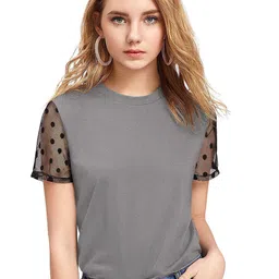 Fashion Care Women Round Neck Short Sleeves Top-picture-37