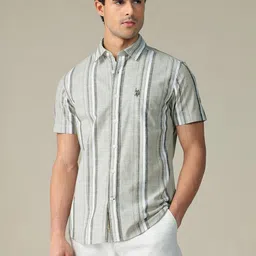 U.S. Polo Assn. Denim Co. Vertical Stripes Striped Pure Cotton Shirt-picture-32