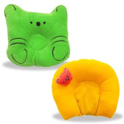 Chinmay Kids Polyester Fibre, Mustard Seeds Animals Baby Pillow Pack of 2  Green, Yellow-picture-9