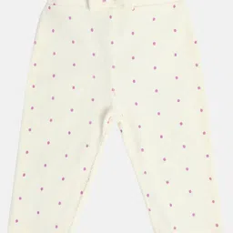 MINI KLUB Blended Bow Applique Detailed Polka Dots Printed Pajama - Marshmallow-image-2