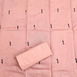 KALINI Women Cotton Blend Embroidered Dress Material image 4