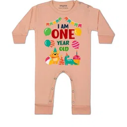 Arvesa Kids-Unisex Peach Cotton Rompers-picture-54