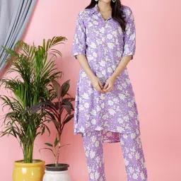 Moda Rapido Women Floral Printed Regular Kurti with Palazzos-picture-21