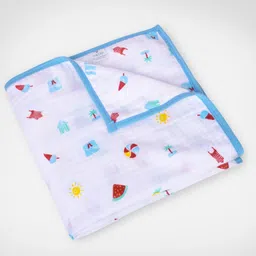 Theoni 100%  Cotton Muslin Snuggle Balnket-Holiday Hues image 3