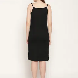 Miaz Lifestyle Women Solid Shoulder Straps Dress image 4