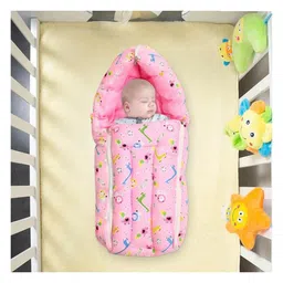 Jars Collections Organic Cotton Sleeping Bag Cum Nest Bag Cartoon Print  White image 4