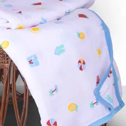 Theoni 100%  Cotton Muslin Snuggle Balnket-Holiday Hues image 4