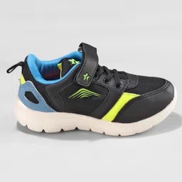 Cute Walk by Babyhug Sneakers with Velcro Closure - Black & Blue image 4