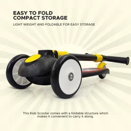 NHR Smart Kick Scooter with 3 Level Adjustable Height & Foldable Structure- Black image 5