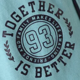 Taeko Single Jersey Knit Knee Length Shorts with Together Text Print & Tape Detailing - Light Blue image 4