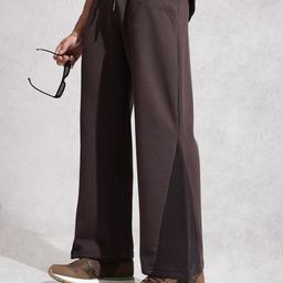 WROGN Men Oversized Panelling Regular Track Pants-picture-23