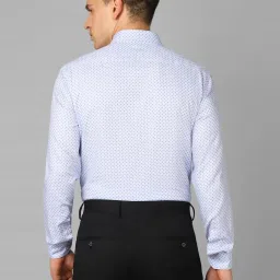 Louis Philippe Permapress Blue Cotton Regular Fit Printed Shirt image 2