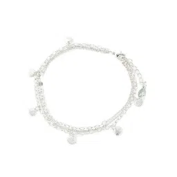 Accessorize London Charmy Shell Silver Anklet image 2