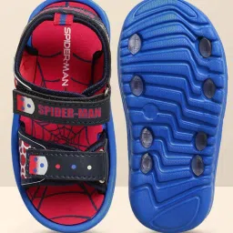 Kidsville Spiderman Printed Navy & Red Floater Sandals image 2