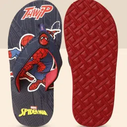 Kidsville Spiderman Printed Navy & Red Flip Flops image 2