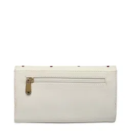 Caprese Popsicle Cream Textured Tri-Fold Wallet for Women image 2