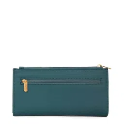 Caprese Sia Teal Solid Bi-Fold Wallet for Women image 2