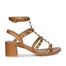 Saint G Women Open Toe Tan Heels image 2