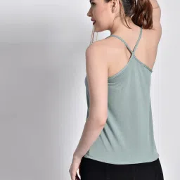 chimpaaanzee Chimpanzee Sage Green Regular Fit Tank Top image 2