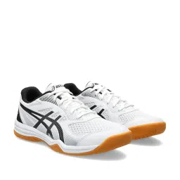 Asics Men's Upcourt 5 White Indoor Court Shoes image 2