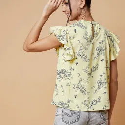 chimpaaanzee Chimpanzee Yellow Floral Print Top image 2