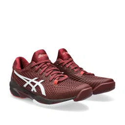 Asics Men's Solution Speed FF 2 Maroon Tennis Shoes image 2