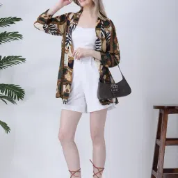 Qurvii Multicolor Printed Shrug image 4