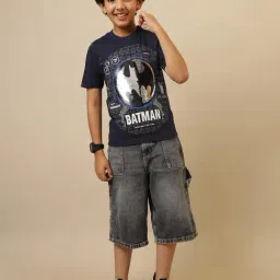 Kidsville Batman Printed Regular Fit Reversibile SequinT-Shirt for Boys image 4