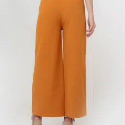 Zink London Orange Regular Fit High Rise Trousers image 2