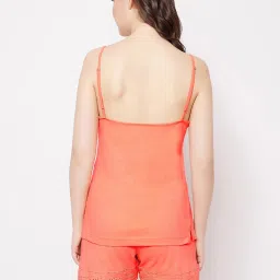 Clovia Peach Camisole Top With Shorts image 2
