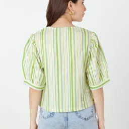 Zink London Multicolor Cotton Striped Top image 2