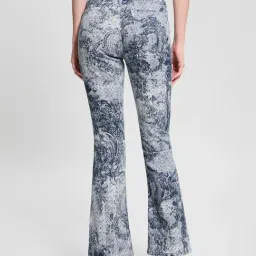 Guess Blue Cotton Blend Printed Jeans image 2