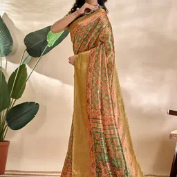 Vmdesigns Ethnic Motifs Zari Saree With Blouse Piece image 5