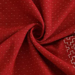 Fabindia Home Enakshi Red Cotton 7 ft Door Curtain image 2