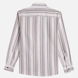 Cavio Brown Cotton Striped Shirt image 4
